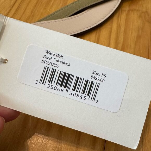 $425 Ulla Johnson Womens Beech Colorblock Wave Leather Belt Size PS NWT main image 12